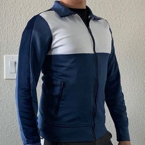 Express fleece blue and white jacket
